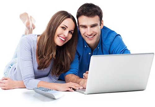 Couple Enjoying Home Internet Service from Consolidated
